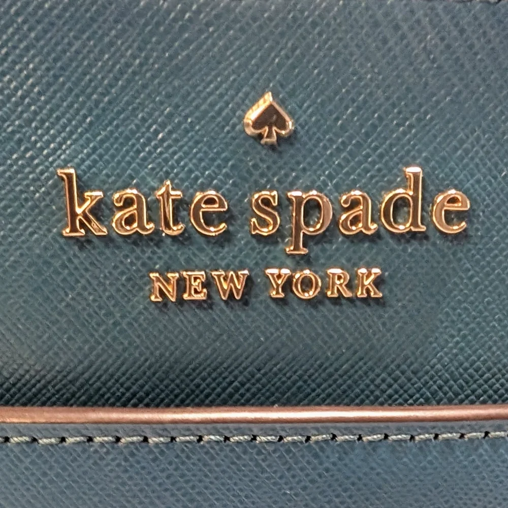 Kate Spade Staci Dark Turquoise Blue Leather Dome Crossbody Bag - NEW!